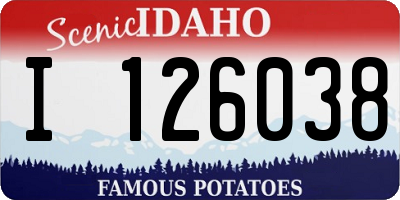 ID license plate I126038
