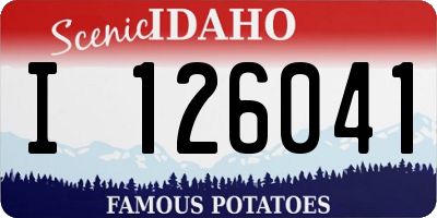 ID license plate I126041