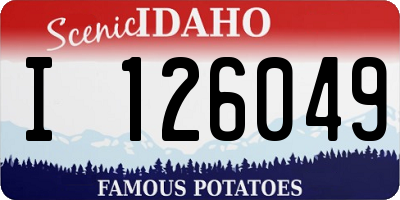 ID license plate I126049