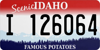 ID license plate I126064