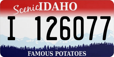 ID license plate I126077