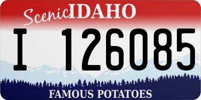 ID license plate I126085