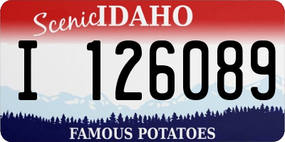 ID license plate I126089