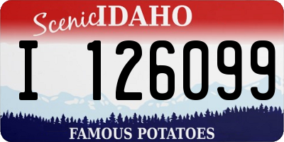 ID license plate I126099