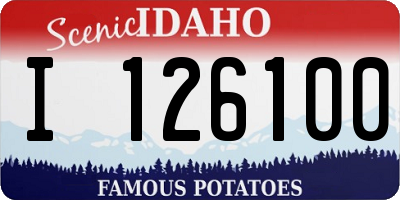 ID license plate I126100