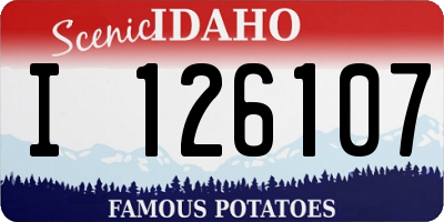 ID license plate I126107