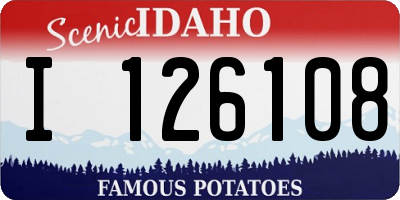 ID license plate I126108