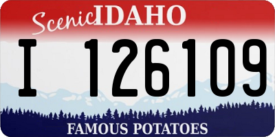 ID license plate I126109