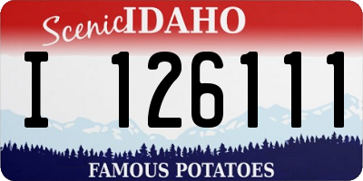 ID license plate I126111