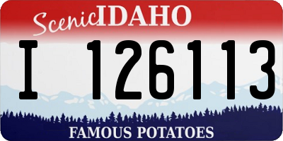 ID license plate I126113