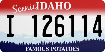 ID license plate I126114