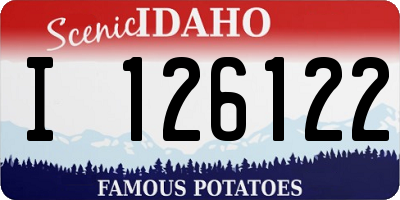 ID license plate I126122