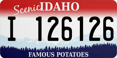 ID license plate I126126