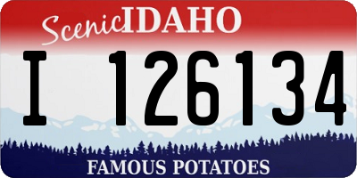 ID license plate I126134