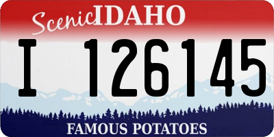 ID license plate I126145