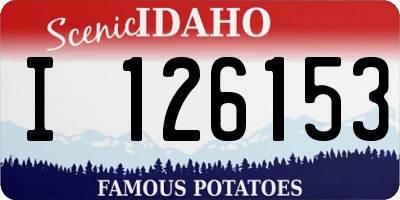 ID license plate I126153