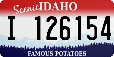 ID license plate I126154