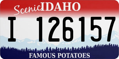ID license plate I126157