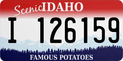 ID license plate I126159