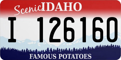 ID license plate I126160