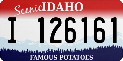 ID license plate I126161