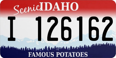 ID license plate I126162