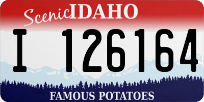 ID license plate I126164