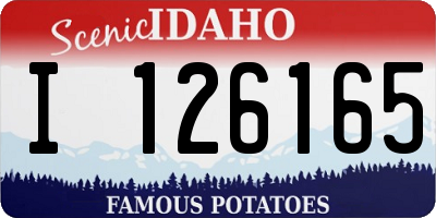 ID license plate I126165