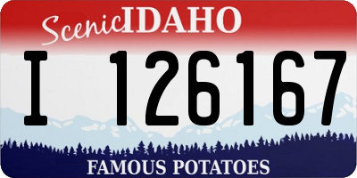ID license plate I126167