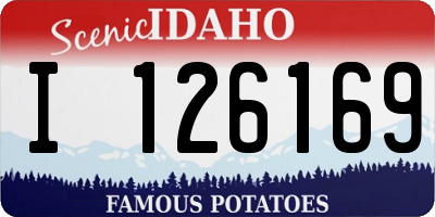 ID license plate I126169