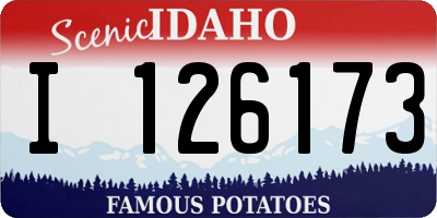 ID license plate I126173