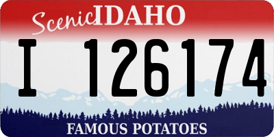 ID license plate I126174