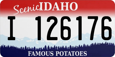ID license plate I126176