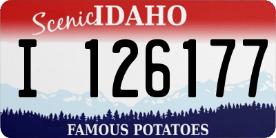 ID license plate I126177