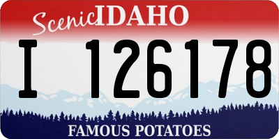 ID license plate I126178