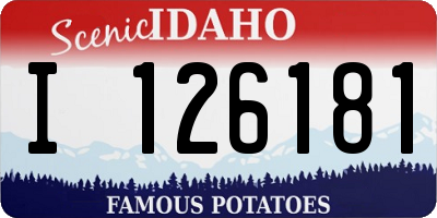 ID license plate I126181