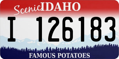 ID license plate I126183