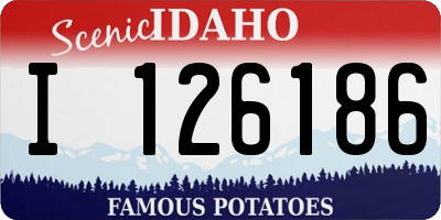ID license plate I126186