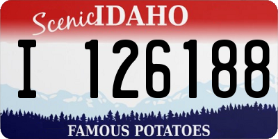 ID license plate I126188