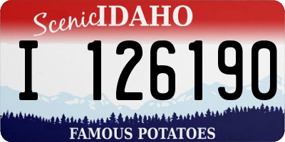ID license plate I126190