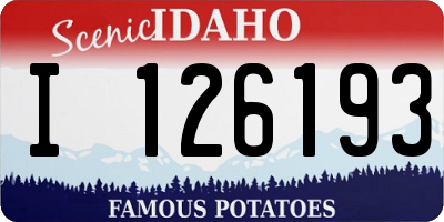 ID license plate I126193