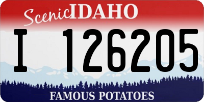 ID license plate I126205