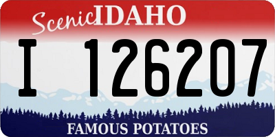 ID license plate I126207