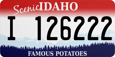 ID license plate I126222