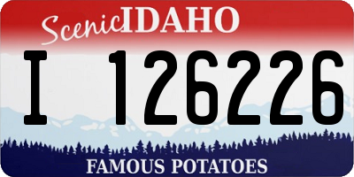 ID license plate I126226