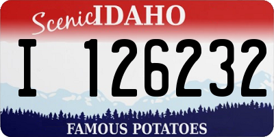 ID license plate I126232