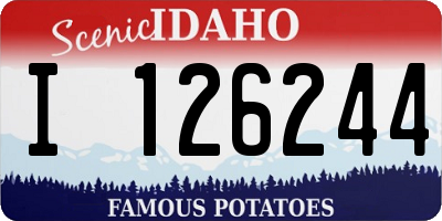 ID license plate I126244
