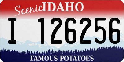 ID license plate I126256