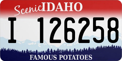 ID license plate I126258