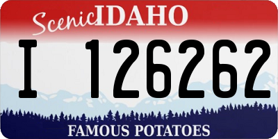 ID license plate I126262